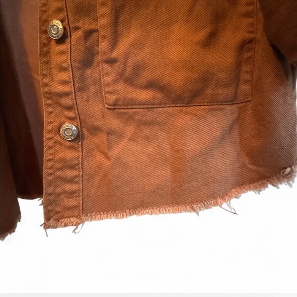 Kensie Vintage Luxe Brown Denim Jacket size medium NWT - Picture 5 of 5